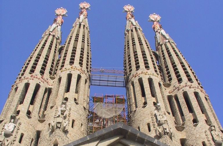 Sagrada Familia by Gaudi in Barcelona, Spain